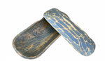 Gray Large Painted Wooden Bowl