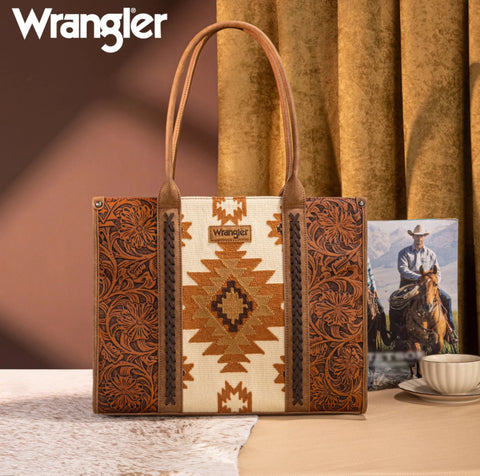 Wrangler Tooled Aztec Large Tote