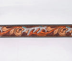 American Darling Handmade/Painted Tooled with Antlers Belt