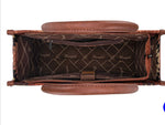 Wrangler Southwestern Pattern Dual Sided Print Concealed Carry Wide Tote - Brown
