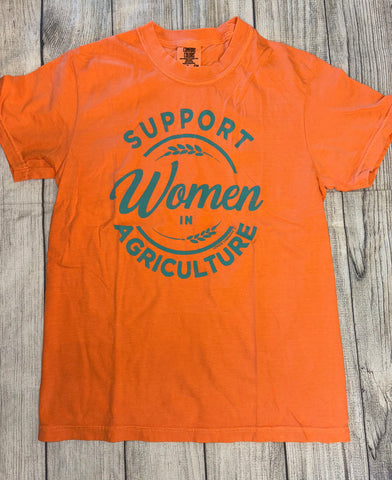 Support Women in Agriculture Tee-Orange