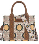 Wrangler Aztec Distressed Print Dual Sided Print -Tote/Crossbody