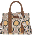 Wrangler Aztec Distressed Print Dual Sided Print -Tote/Crossbody