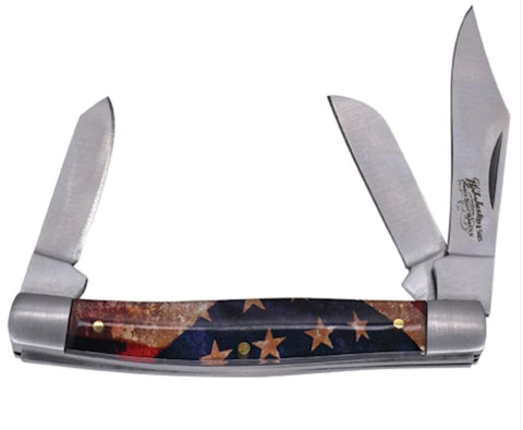 Justin Stockman Knife Acrylic USA Flag