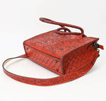 American Darling Hand Tooled Tote-Red