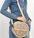 American Darling Round Tooled Purse