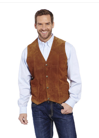 Cripple Creek Boar Suede Leather Vest