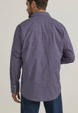 Wrangler Men’s Navy Plaid Wrinkle Resistant Shirt