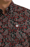 Cinch Men’s Red & Black Paisley Shirt