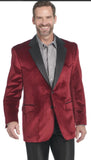 Circle S Laredo Velvet Tuxedo Coat-Wine