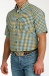 Cinch Men’s Green/Yellow/Blue Plaid Shirt