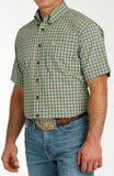 Cinch Men’s Green/Yellow/Blue Plaid Shirt
