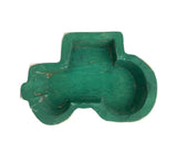 Green Mini Tractor Wooden Bowl