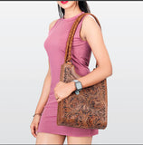 American Darling Hand Tooled Shoulder Tote