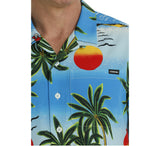 Cinch Men’s Blue Hawaiian Camp Shirt