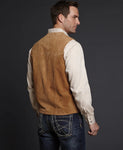 Cripple Creek Light Brown Boar Suede Leather Vest