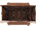 Wrangler Sherpa Southwestern Print Small Canvas Tote/Crossbody - Brown