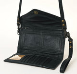 American Darling Women’s Tooled Black & White Saddle Blanket Clutch Bag