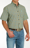Cinch Men’s Green/Yellow/Blue Plaid Shirt