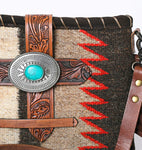 American Darling Wool Saddle Blanket & Turquoise Stone Buckle Handbag