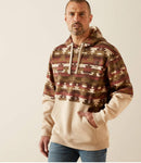 Ariat Men’s Color Block Oatmeal Southwest Hoodie