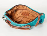 American Darling Turquoise Clutch with Shoulder Strap