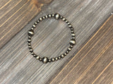 Stretchy Sterling Silver Beads with assorted colors Bracelet
