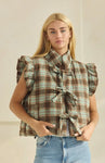 Plaid Vest with Bows