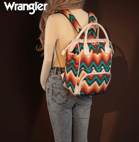 kelty aztec-style top zip backpack diaper bag in pink Wrangler Southwestern Print Diaper Backpack