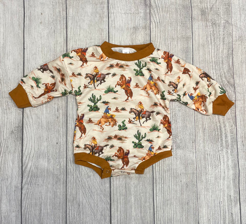 Infant Boys Cowboy Long Sleeve Onesie