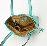 American Darling Hand Tooled Shoulder Tote-Turquoise