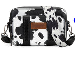 Wrangler Cowprint Crossbody With Wallet Compartment