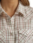 Wrangler Women’s Cream Snap Plaid Shirt