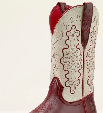 Ariat Women’s Callie Boot-Cherry Red/Distressed Ivory