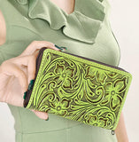 American Darling Antiqued  Lime Green Wallet