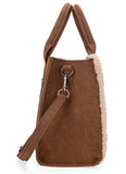 Wrangler Sherpa Southwestern Print Small Canvas Tote/Crossbody - Brown