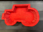 Red Mini Tractor Wooden Bowl
