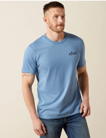 Ariat Men’s Cattle Co Blue Tee