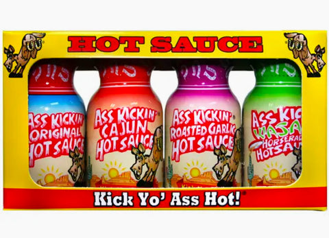 Travel Size Ass Kickin’ Hot Sauce 4 Pack