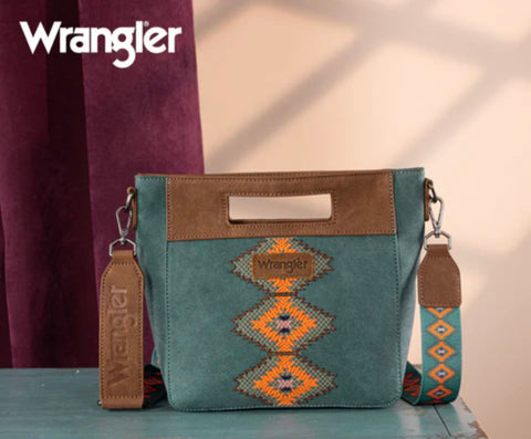Wrangler Aztec Embroidered Top Handle Tote/Crossbody