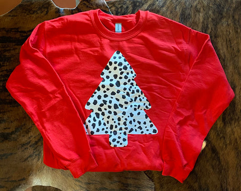 Red Dalmatian Tree Sweatshirt