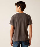 Ariat License Plate Cowboy Tee- Charcoal Heather