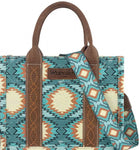 Wrangler Aztec Distressed Print Dual Sided Print -Tote/Crossbody