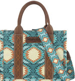 Wrangler Aztec Distressed Print Dual Sided Print -Tote/Crossbody