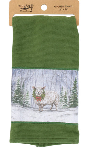Dish Towel-Snowy Sheep