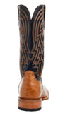 Ariat Men's Smooth Quill Ostrich Midnight Black &  Antique Tan Boot
