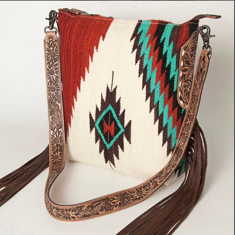 American Darling Saddle Blanket and Hand Tooled Purse