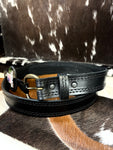 Torel Youth Black Bridle Leather Double Row Stitching