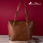Montana West Braided Strap Aztec Tote Bag