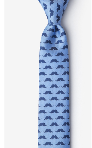 Mustach Skinny Necktie